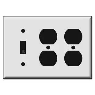 2 Duplex 1 Toggle Switch Plate
