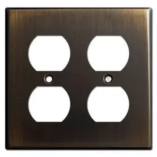 2 Duplex Receptacle Outlet Cover – Oil Rubbed Bronze