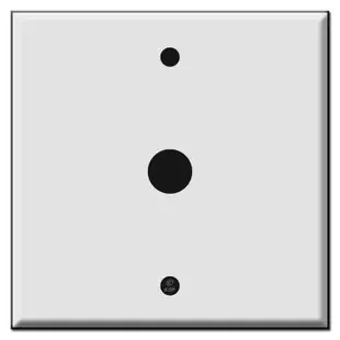 2 Gang 1 Center .625″ Phone Cable Cover Plate