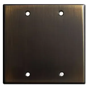 2 Gang Blank Switch Plate Covers – Oil Rubbed Bronze