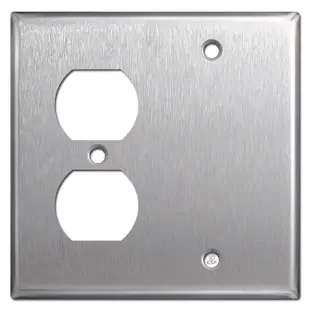 2 Gang Duplex Blank Plate Covers – Spec Grade Stainless Steel
