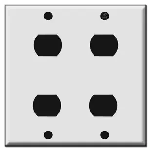 2 Gang Two Stacked Despard Switch Plate for 4 Tandem Devices
