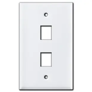 2 Phone Jack Switch Plate – White