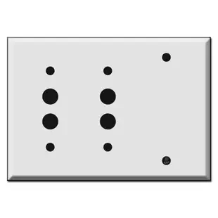2 Push Button 1 Blank Electrical Switch Plates