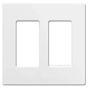 2 Rocker GFCI Screwless Wall Plate Lutron – White Plastic