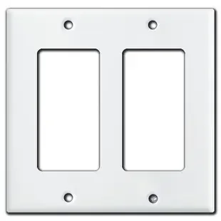 2 Rocker Switch Plate – White