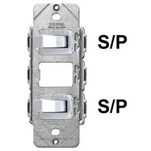 2-Stacked Toggle Light Switch & Strap Set – Despard 15A White