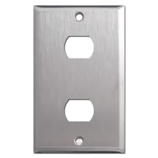 2 Switch Despard Wallplate – Satin Stainless Steel