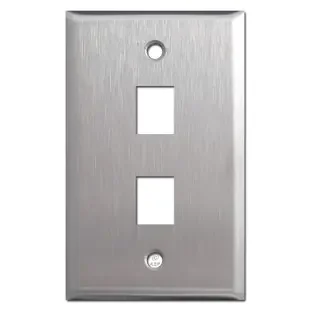 2 Telephone Jack Switchplates – Spec Grade Stainless Steel