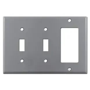 2 Toggle 1 Decora Switch Plate – Gray