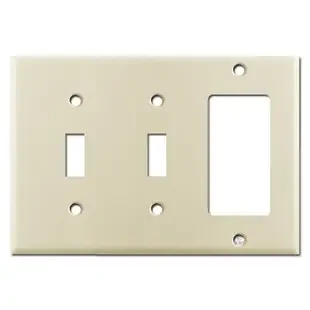 2 Toggle 1 GFCI Switch Plate – Ivory