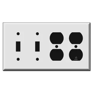 2 Toggle 2 Duplex Outlet Combo Light Switch Wall Plates