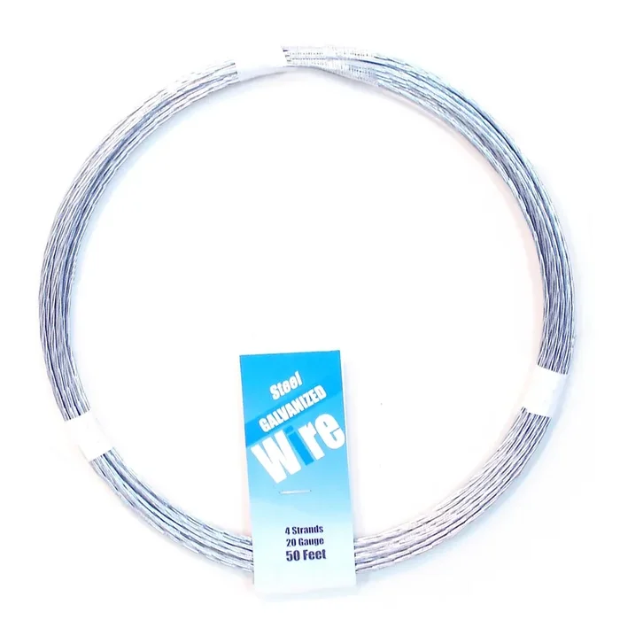 20 WG x 50‘ Galvanized Steel 4 Strand Wire