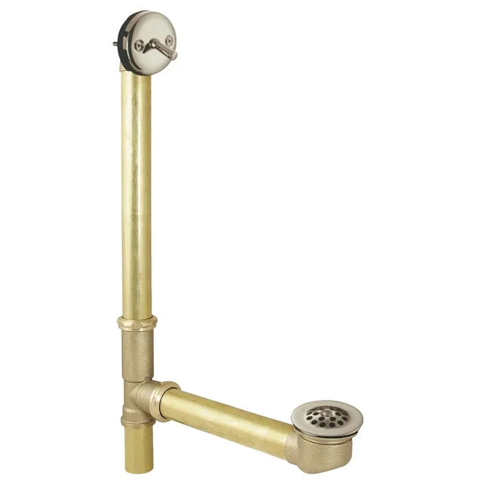 21″ Trip Lever Waste and Overflow with Grid, Brushed Nickel – Kingston Brass