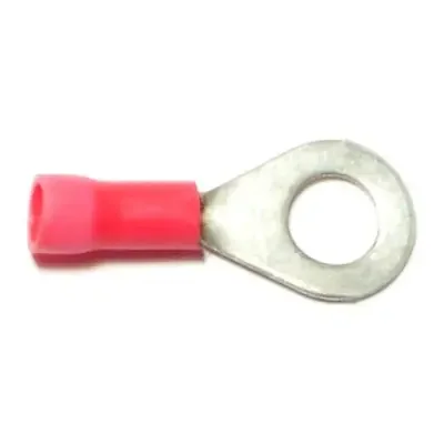 22 WG to 18 WG x 1/4″ Insulated Ring Terminals