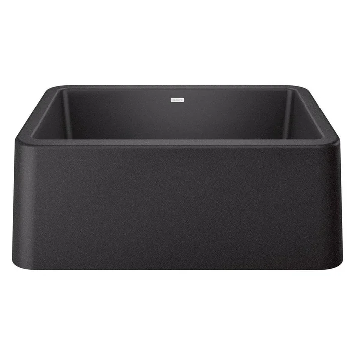 27 in. Farmhouse Silgranit Single Bowl Kitchen Sink in Anthracite – Blanco