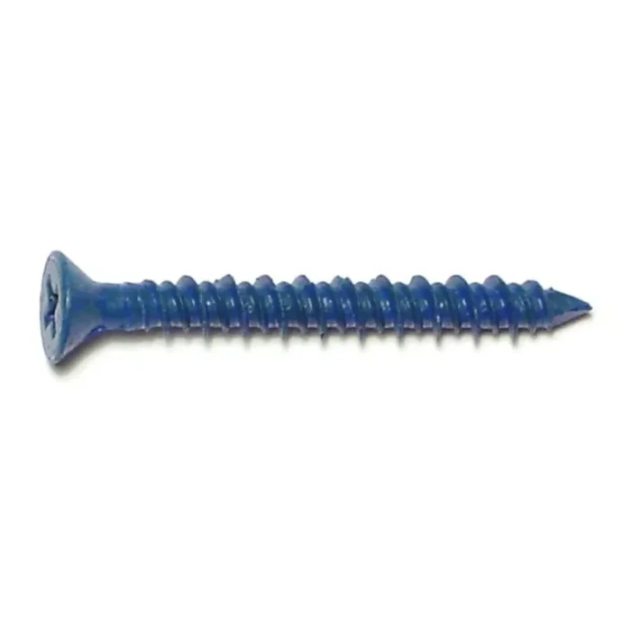 3/16″ x 1-3/4″ Blue Ruspert Coated Steel Phillips Flat Head Tapcon Concrete Screws