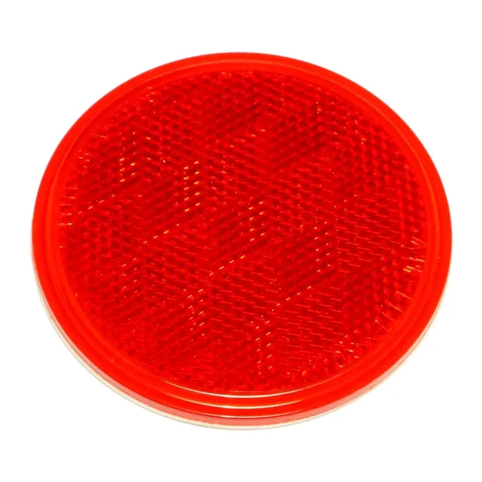 3-3/16″ Red Plastic Stick-On Reflectors