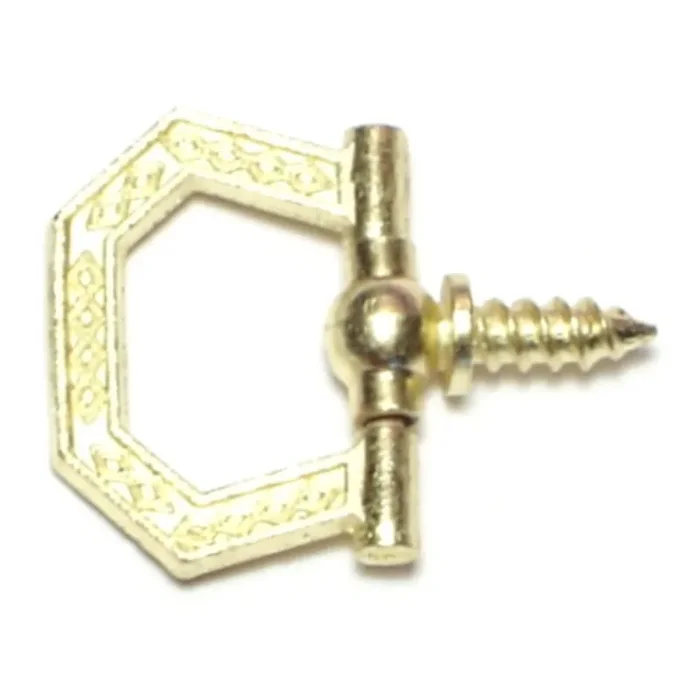 3/4″ Brass Plated Steel Hexagon Decorative Rings