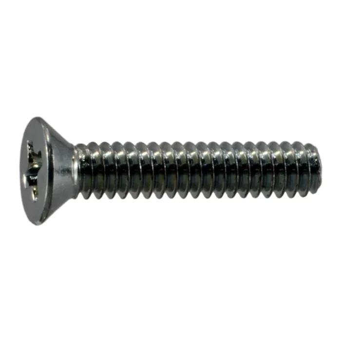 3-48 x 1/2″ Zinc Plated Steel Coarse Thread Phillips Flat Head Machine Screws