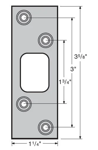 3-5/8″ Square Deadbolt Strike Satin Nickel Finish by Kwikset
