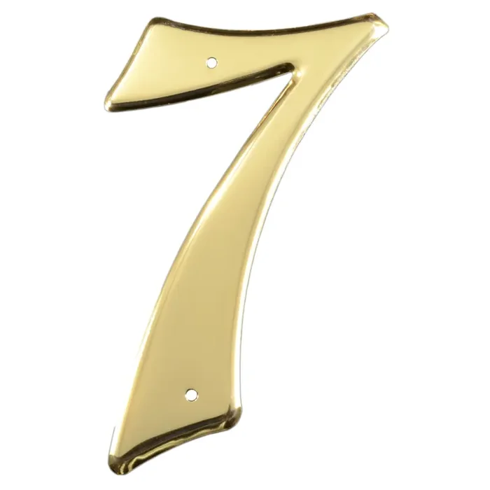 3.75″ – 7 Brass Colored Aluminum House Numbers