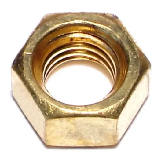 3/8″-16 Brass Coarse Thread Finished Hex Nuts