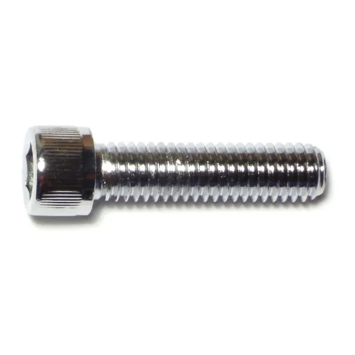 3/8″-16 x 1-1/2″ Chrome Plated Grade 8 Steel Coarse Thread Knurled Socket Cap Screws