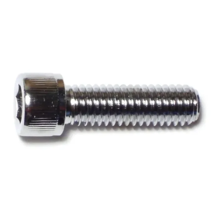 3/8″-16 x 1-1/4″ Chrome Plated Grade 8 Steel Coarse Thread Knurled Socket Cap Screws