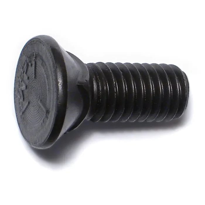 3/8″-16 x 1″ Plain Grade 5 Steel Coarse Thread Flat Head Plow Bolts