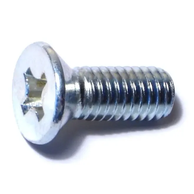 3/8″-16 x 1″ Zinc Plated Steel Coarse Thread Phillips Flat Head Machine Screws