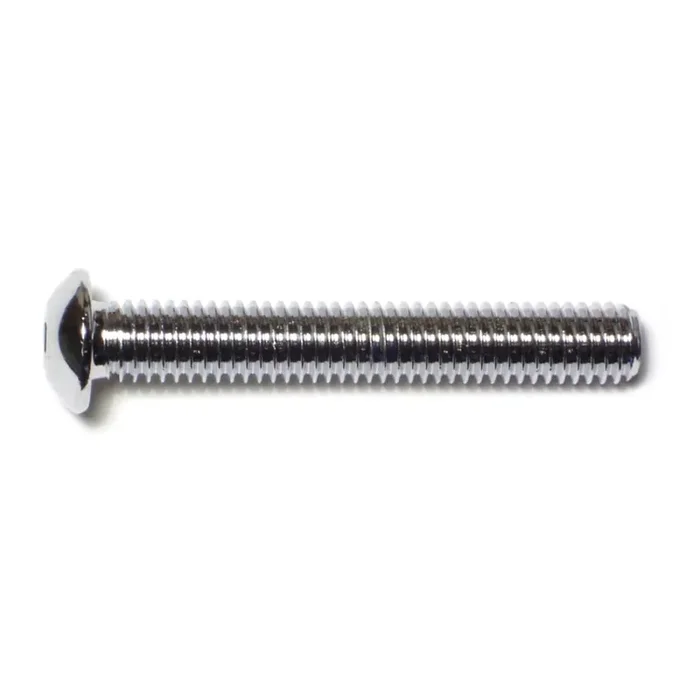 3/8″-16 x 2-1/2″ Chrome Plated Grade 8 Steel Coarse Thread Button Head Socket Cap Screws