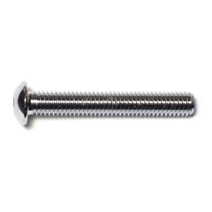 3/8″-16 x 2-1/2″ Chrome Plated Grade 8 Steel Coarse Thread Button Head Socket Cap Screws