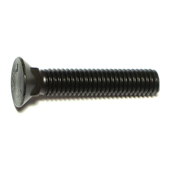3/8″-16 x 2″ Plain Grade 5 Steel Coarse Thread Flat Head Plow Bolts