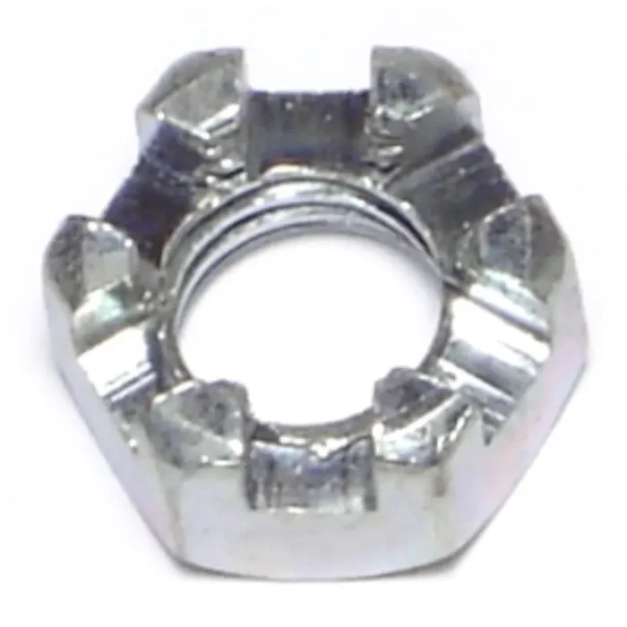 3/8″-16 Zinc Plated Steel Coarse Thread Slotted Hex Nuts
