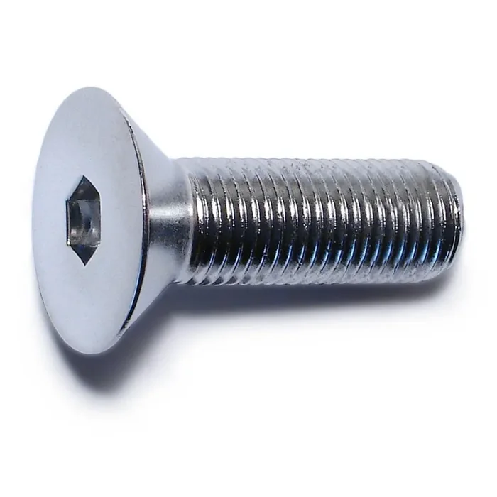 3/8″-24 x 1-1/4″ Chrome Plated Steel Fine Thread Flat Head Socket Cap Screws