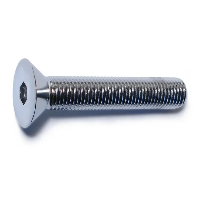 3/8″-24 x 2″ Chrome Plated Steel Fine Thread Flat Head Socket Cap Screws