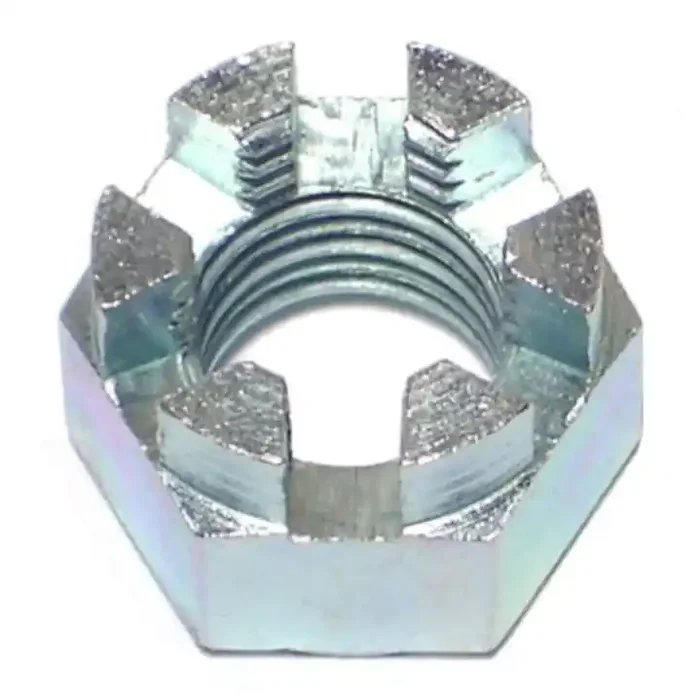 3/8″-24 Zinc Plated Steel Fine Thread Castle Hex Nuts