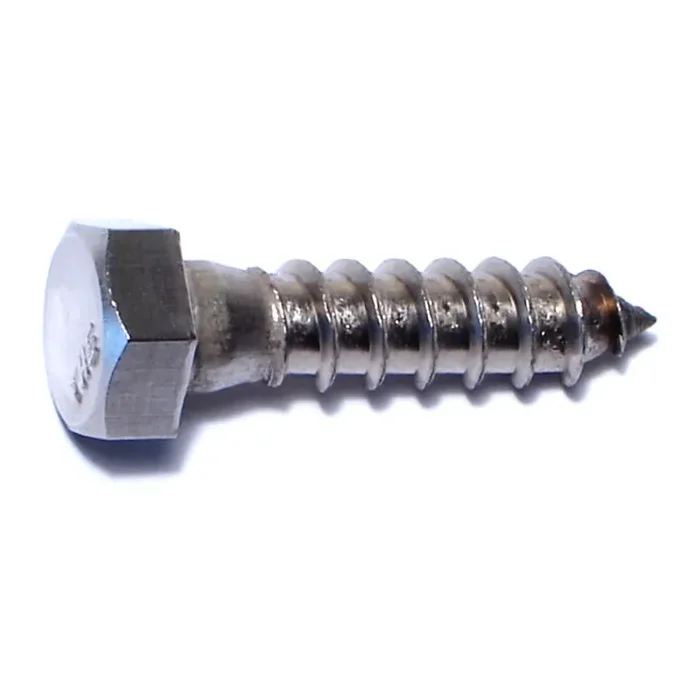 3/8″ x 1-1/2″ 18-8 Stainless Steel Hex Head Lag Screws