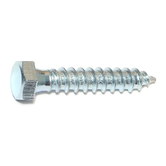3/8″ x 2″ Zinc Plated Grade 2 / A307 Steel Hex Head Lag Screws