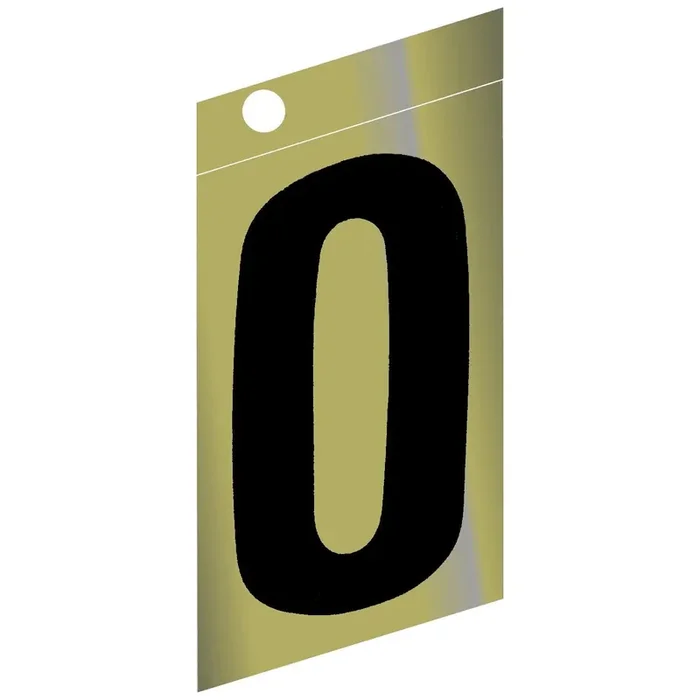 3″ – 0 Slanted Gold Numbers