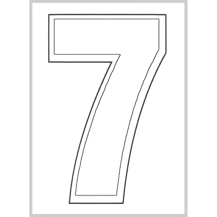 3″ – 7 White Die Cut Numbers