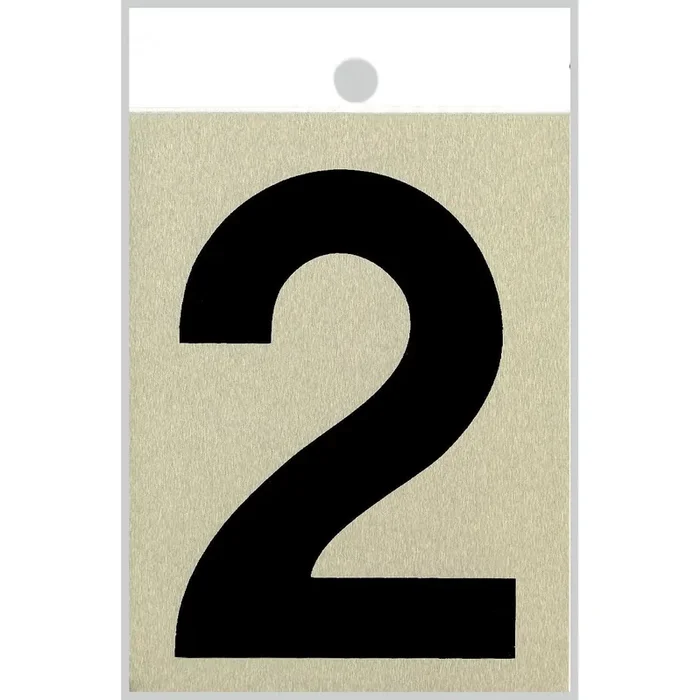 3″ – “2” Straight Black & Gold Numbers