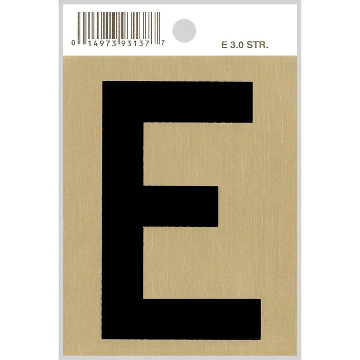 3″ – “E” Straight Black & Gold Letters