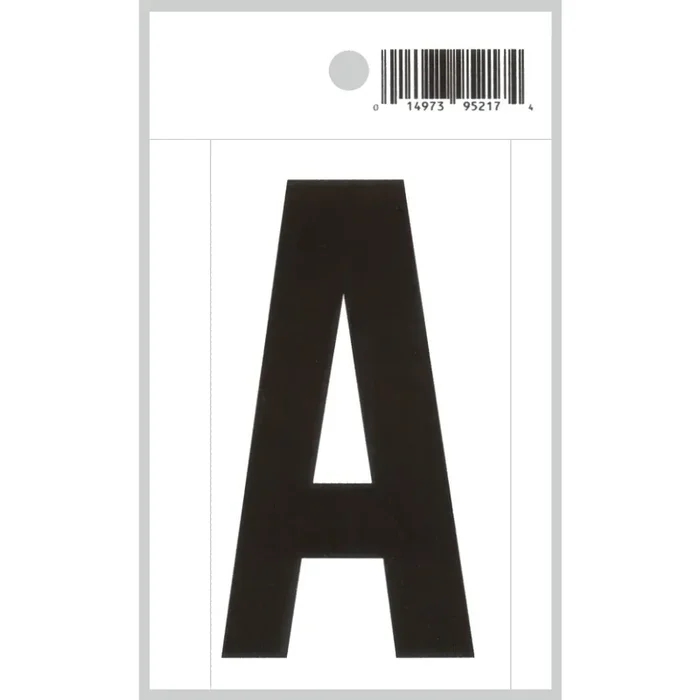 3″ – A Straight Black On White Letters