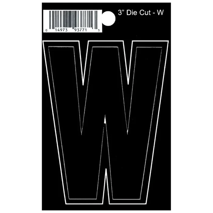 3″ – W Black Die Cut Letters