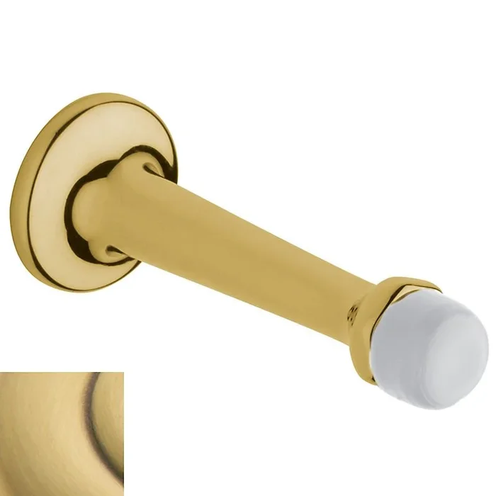 3″ Wall Bumper Satin Brass and Brown Finish by Baldwin Estate