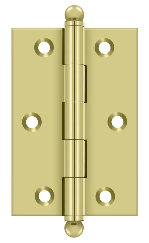 3″ x 2″ Hinge with Ball Tips – Polished Brass by Deltana