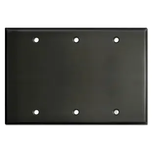 3 Blank Electrical Cover Plates – Dark Bronze