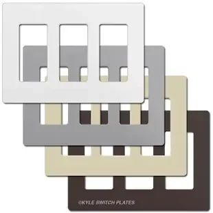 3 Decor Plastic Screwless Wall Cover Plates Lutron